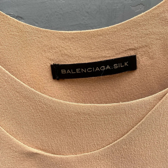 Balenciaga Silk Taupe Wrap Blouse, size  38 - Picture 8 of 10